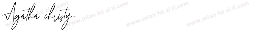 Agatha christy字体转换